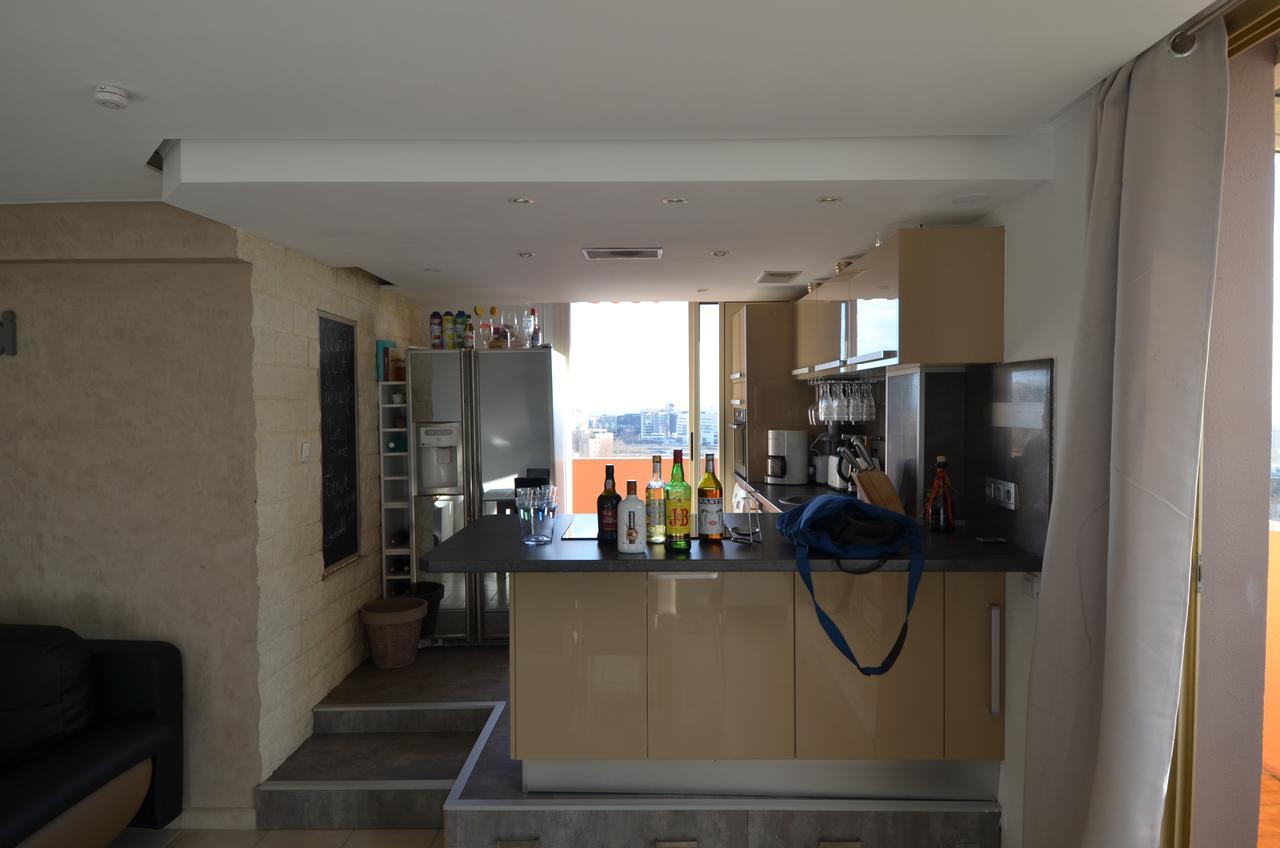 Appartement Rooftop 8 Personnes Grande Terrasse Avec Parking Quartier Aeroport Nice Dış mekan fotoğraf